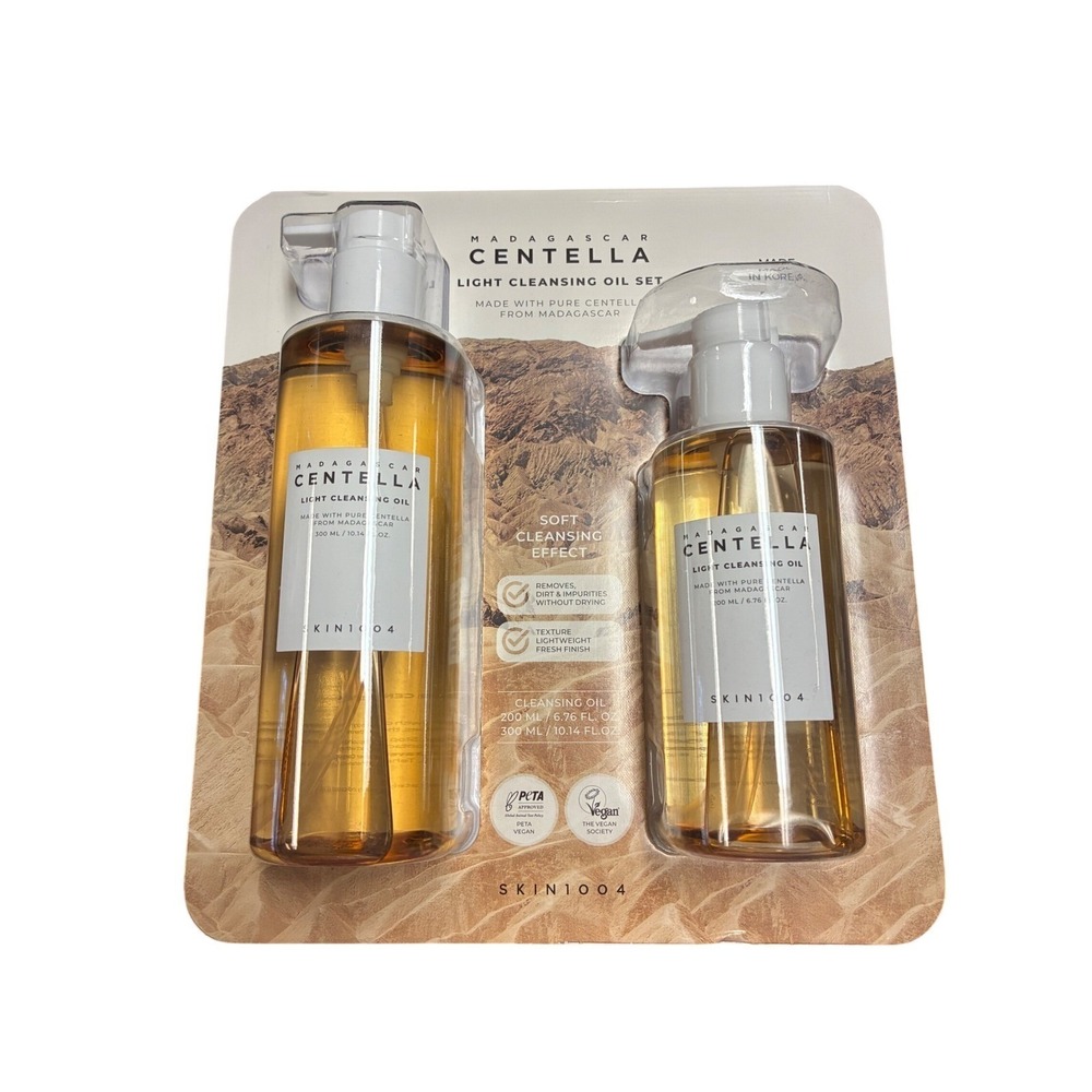 SKIN1004 Madagascar Centella‎ Light Cleansing Oil Set 200mL + 300mL K-Beauty